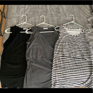 Bundle of 3 Smallshow nursing tanks Size Med EUC
